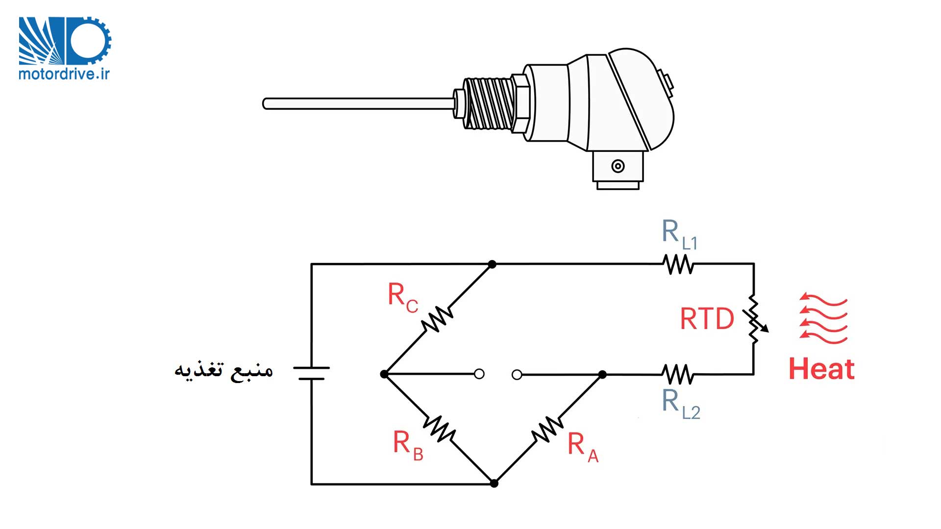 اتصال یک RTD به مدار خارجی